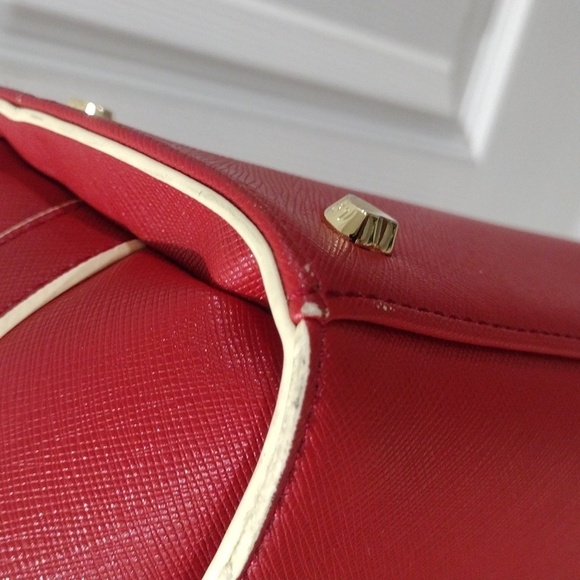 Samantha Vega Red Tricolor 2 ways Bag Shoulder Bag Handbag - Excellent Condition - Picture 7 of 11